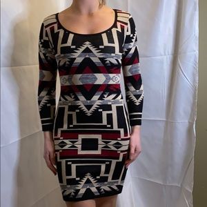 Aztec print dress